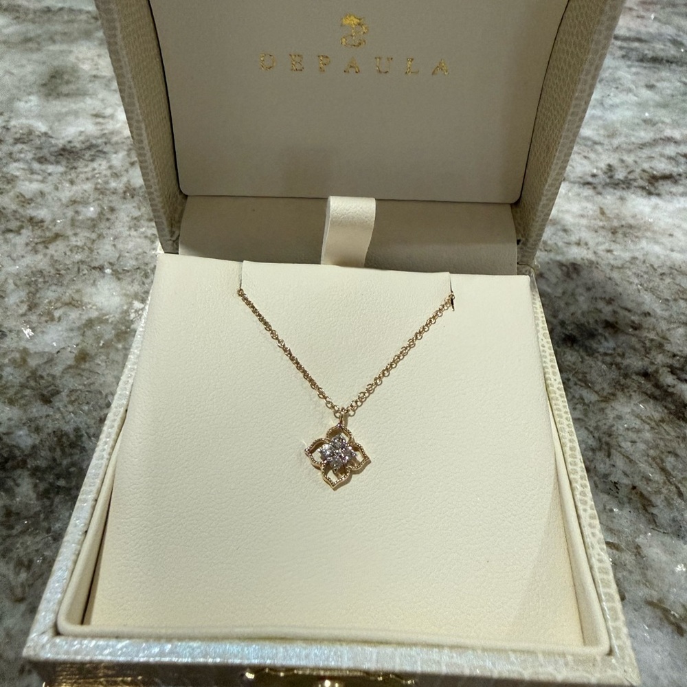 GABRIEL & CO. 14K Yellow Gold Diamond Pendant Necklace
